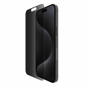 Belkin SCREENFORCE Zaščitno steklo s kaljenim steklom za zasebnost in zaščito pred mikrobi za iPhone 15 Pro Max