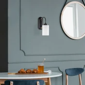Opviq Zidna lampa E27 Socket, Crno-Bela