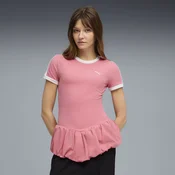 PUMA T7 Balloon Tee Women, Clothing, Wild Pink, L