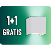 V-TAC LED stenska svetilka 5W, 700LM, kvadratna, IP65, bela, 1+1 gratis! Barva světla: Dnevna bela