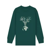 Life-Tree Majica Kids Unisex Weltenbaum zelena