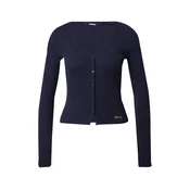 Superdry & Co Pletena jopa ESSENTIAL marine/rumena