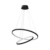 LED luster na sajli HOOP LED/51W/230V precnika 60 cm 4000K crna