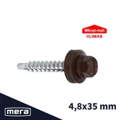 shumee Samorezni vijaki Wkręt-met z EPDM podložko za pločevino in les 4,8x35 RAL 8017 250 kosov.