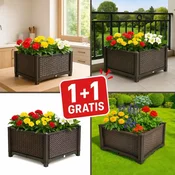 Cool Mango visoka greda za gojenje zelenjave, 2 kosa (1 + 1 GRATIS), PP, 40 x 40 x 22 cm