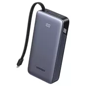 Ugreen 45W 20000mAh prenosna baterija z vgrajenim kablom