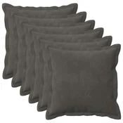 vidaXL Prevleka za blazino 6 pcs HOUTEN Temno siva 40 x 40 cm Žamet