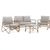 Lounge garnitura FJAND 4os. natur izgled bambusa