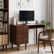 vidaXL Miza BILBAO Temni karamel 114 x 53 x 75 cm