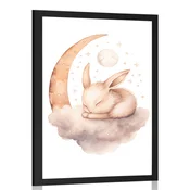 Plakat zasanjani zajček - 20x30 silver
