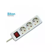 BITON ELECTRONICS Prenosna prikljucnica 3 / 3 met prekidac PP/J 3X1.5mm (ET10105)