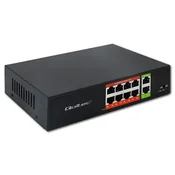 Qoltec Qoltec omrežno stikalo Fast Ethernet PoE | 8x RJ45 | 2x RJ45 Uplink | 120W