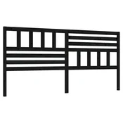 Vidaxl Posteljno vzglavje črno 206x4x100 cm trdna borovina