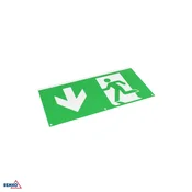 Piktogram za svetilko, navpična puščica navzdol levo, 324 x 158 mm, Luxmena BM-S-C91-MLR-PKT-VDL