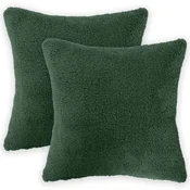 Vidaxl Prevleka za blazino 2 kos HEERLEN Temno zelena 45 x 45 cm