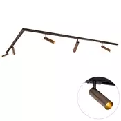 Sodoben tirni sistem svetil 5 reflektorjev temno bron 1-fazni GU10 35 mm - Iconic Jeana Luxe