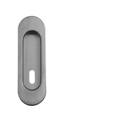 Školjka za drsna vrata MP OVAL BB/D - 3665AF (BN - Brušeno nerjaveče jeklo), MP BN (brušeno nerjaveče jeklo)
