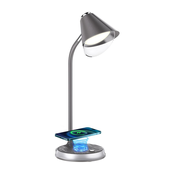 Immax 08972L - LED Prigušiva stolna lampa FINCH LED/9W/12/230V siva/krom