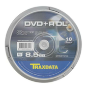 Traxdata optički medij dvd+r dual layer 8x cake 10