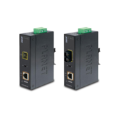 PLANET IP30 Industrial 10/100/1000Base-T to Gigabit SFP Converter with 802.3at POE+ (-40 to 75C) (IGTP-805AT)
