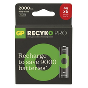 GP ReCyko Pro HR6 (AA) punjiva baterija, 2000 mAh, 6 komada
