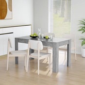 Blagovaonski stol siva boja betona 140x74,5x76 cm od iverice