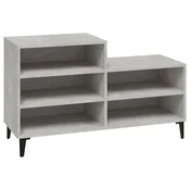 Vidaxl Omarica za čevlje betonsko siva 102x36x60 cm inženirski les