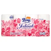 Toaletni papir Foxy svilene barve, 3 plasti, 8 rolic