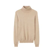 GOBI Cashmere Pulover Womens Essential Cashmere Turtleneck Sweater puder