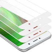 Cadorabo CADORABO Huawei Enjoy 7 PLUS - Zaščitna folija v transparentno z belo - 3-pack Kaljeno steklo za zaščito zaslona s trdoto 9H in 3D dotikom, (20548006)