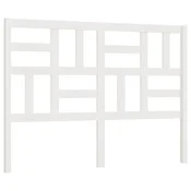 Vidaxl Posteljno vzglavje belo 146x4x104 cm trdna borovina