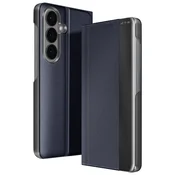 AVIZAR Preklopni etui za Galaxy S26 ultra tanek dvo-materialni z video stojalom, Nočno modra, (5000275313)