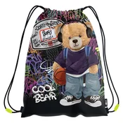 JUNIOR S8 Cool Bear potiskana torba za copate - medved