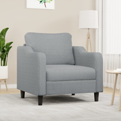 vidaXL Fotelj svetlo siv 60 cm blago