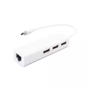 Adapter Type C na 3 USB 2.0 + RJ45 (100Mb) JWD-T4