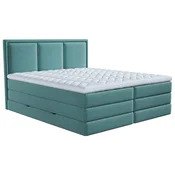 MID.YOU POSTELJA BOXSPRING 160 cm  x 200 cm , tekstil turkizna