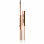 Makeup Revolution Fluffy Brow Filter Duo dvostrana olovka za obrve za ucvršcivanje i oblik nijansa Medium Brown 0.12 g