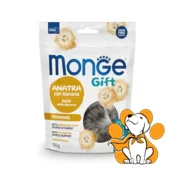 Monge Gift Training Dog Duck With Banana 150g, Poslastice Sa Pacetinom i Bananom