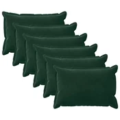 vidaXL Prevleka za blazino 6 pcs HOUTEN Temno zelena 40 x 60 cm Žamet