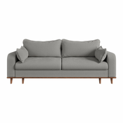 Svijetlo siva sofa od samta 220 cm Beata – Ropez