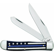 Case Cutlery Blue Line Trapper Bone