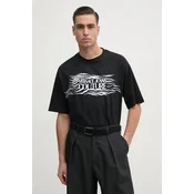 Versace Jeans Couture Majica 78GAH6L1 Črna Regular Fit