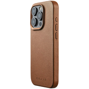 Mujjo Full Leather Case for iPhone 15 Pro Max - Dark Tan