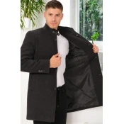 PLT8367 DEWBERRY MENS COAT-STRAIGHT LIGHT ANTHRACITE