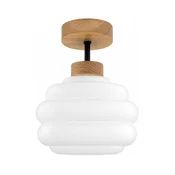BRILAGI - LED stropno pritrjen lestenec RETRO GLASS 1xE27/60W/230V premer 20 cm hrast/bela
