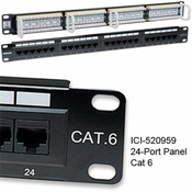 Intellinet prespojni panel/ Cat6/ UTP/ 24 porta/ 19/ 1U/ crni