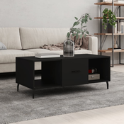 Stolic za kavu crni 102 x 50 x 40 cm od konstruiranog drva