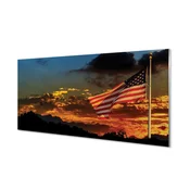 tulup.si Slika na akrilnem steklu Zastava združene države amerike 140x70 cm 2 obešalnika