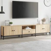 Vidaxl TV omarica s predalom sonoma hrast 200x25x44 cm inženirski les