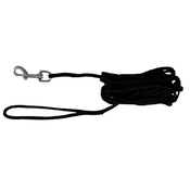 Pleten povodec za pse, črn - 10m